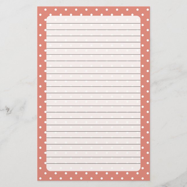 Polka Dots Stationery Briefpapier (Vorderseite)