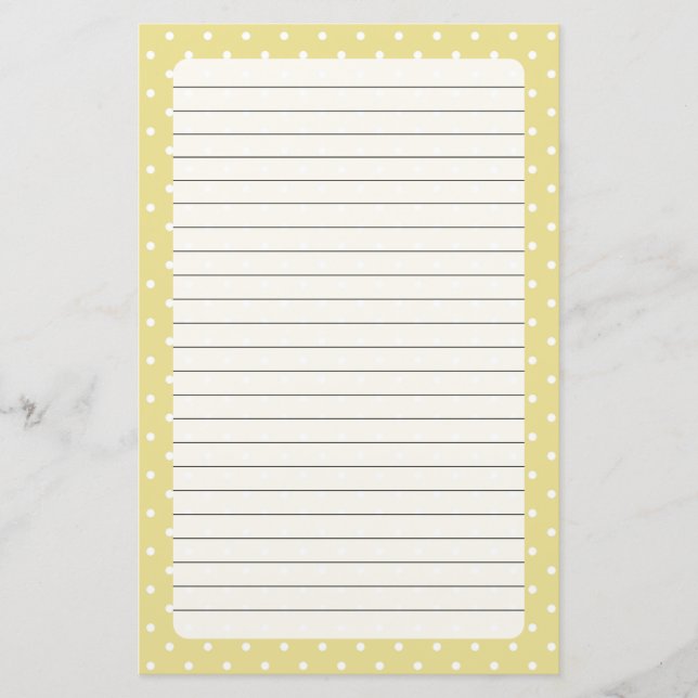Polka Dots Stationery Briefpapier (Vorderseite)