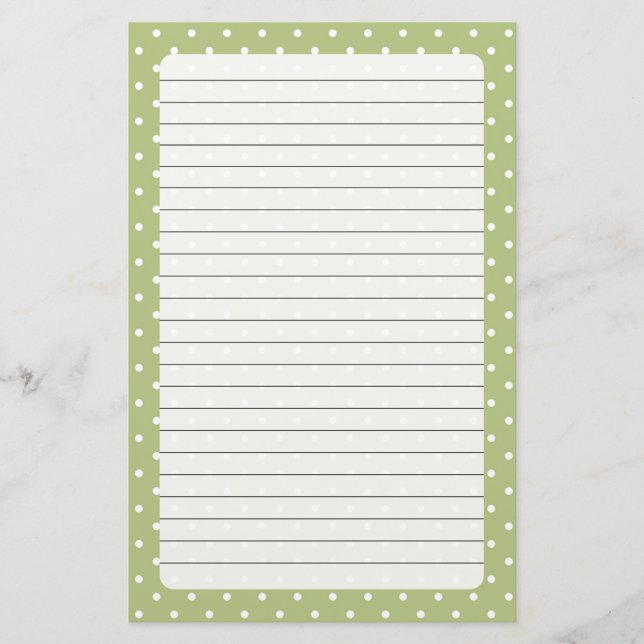 Polka Dots Stationery Briefpapier (Vorderseite)
