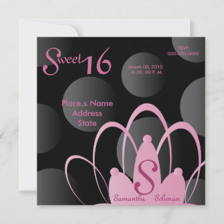 Polka Dots TiaraSweet Sixteen- Customizing Einladung