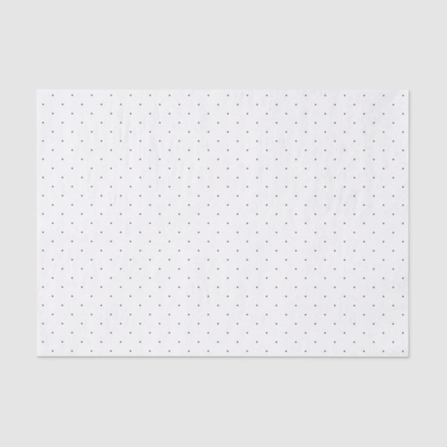 Polka Dots Tissue Paper in Grau Seidenpapier (Vorderseite)