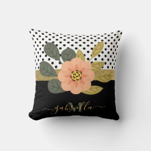 Polka Dots und Floral Kissen