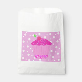 Polka Dots und Pink Cupcake Geschenktütchen