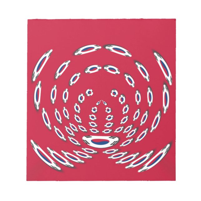 Polka Dots unter südkoreanischer Flagge: Eine Dreh Notizblock (Vorderseite)