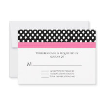 Polka Dots Whimsical Wedding RSVP Card
