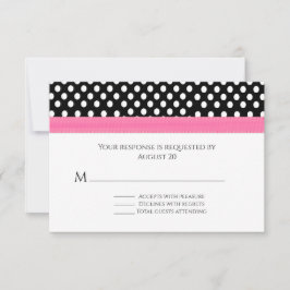 Polka Dots Whimsical Wedding RSVP Card