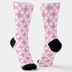 Polka dots white pink Retro Socken