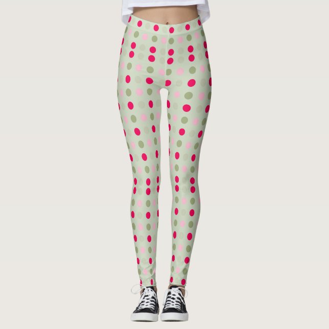 Polka Dots Women's Leggings (Vorderseite)