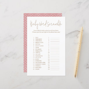 Polka Dots Word Scramble Animals Baby Showspiel