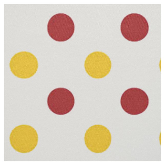 Polka Dotted Fabric/Burgundy & Yellow Stoff (Muster)