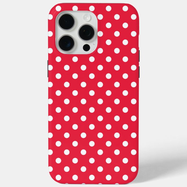 Polka Dotted Red Case-Mate iPhone Hülle (Rückseite)