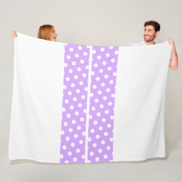 Polka gepunktete Lavendelstreifen auf weiß Fleecedecke