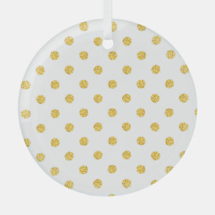 Polka Gold Glitzer Dots Texture Ornament Aus Glas