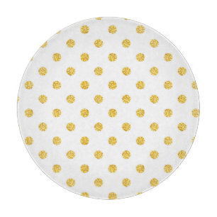 Polka Gold Glitzer Dots Texture Schneidebrett