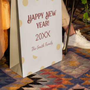 Polka Gold Silvester Party Mittlere Geschenktüte