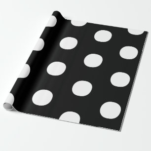 Polka hat ein Schwarz-weißes, feines, elegantes M Geschenkpapier