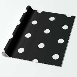 Polka hat ein Schwarz-weißes, feines, elegantes Mu Geschenkpapier