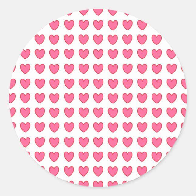 Polka Hearts Sticker (Vorderseite)