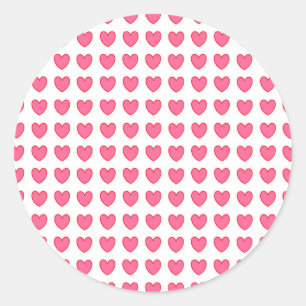 Polka-Herz-Aufkleber Runder Aufkleber