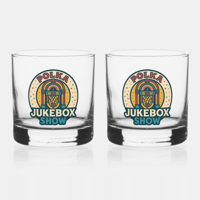Polka Jukebox Logo Drinkware Set Whiskyglas (Vorderseite)