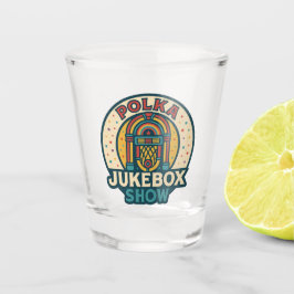 Polka-Jukebox-Logo-Shotglas Schnapsglas