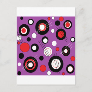 Polka Lila Postkarte