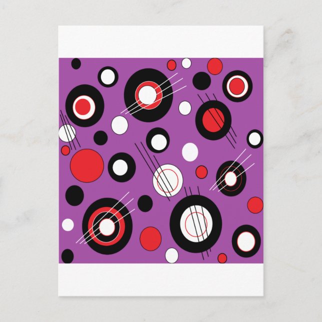 Polka Lila Postkarte (Vorderseite)
