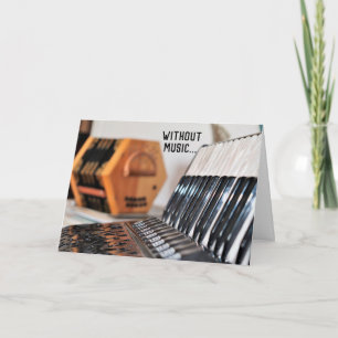 Polka Lover Accordion Accordionist Thinking Sie Karte