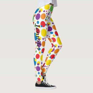 Polka macht Leggings IHR NAME Womens Custom Pants