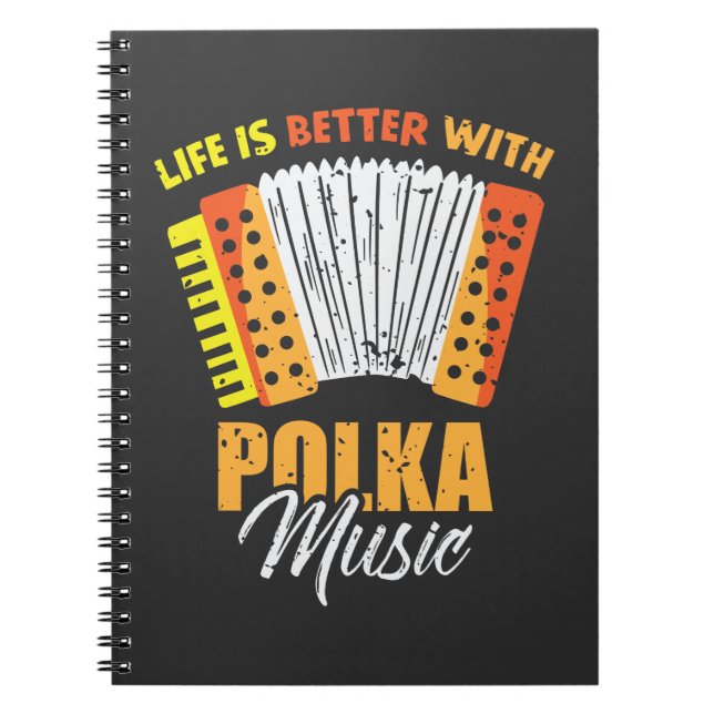 Polka Music Accordion Polnischer Tanz Notizblock (Vorderseite)