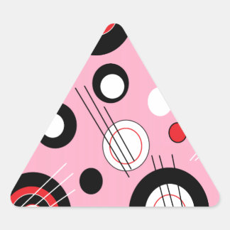 Polka Pink Dreieckiger Aufkleber