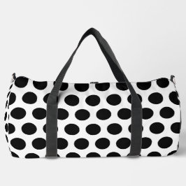 Polka Print Cut Nähen große Duffel Tasche