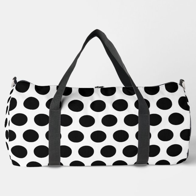 Polka Print Cut Nähen große Duffel Tasche (Vorderseite)