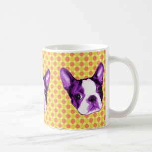 Polka-Punkt-Boston-Terrier-Welpen-Tasse Tasse