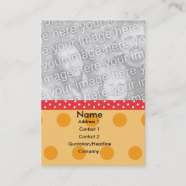 Polka-Punkt-Foto-Karte Visitenkarte