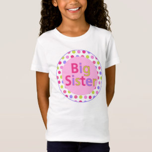 Polka-Punkt-große Schwester-Shirt T-Shirt