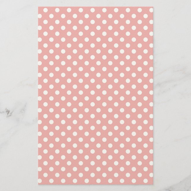 Polka-Punkt-Hintergrund Briefpapier (Vorderseite)