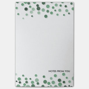 Polka-Punkt-Kiesel-Muster-Grün abstrakt Post-it Klebezettel