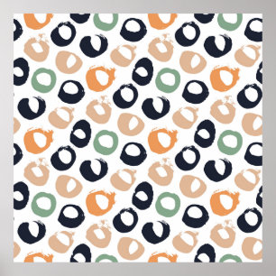 Polka Punkt nahtloses Muster. Vintage Darstellung. Poster