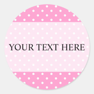Polka-Punktaufkleber mit benutzerdefinierter Hinte Runder Aufkleber