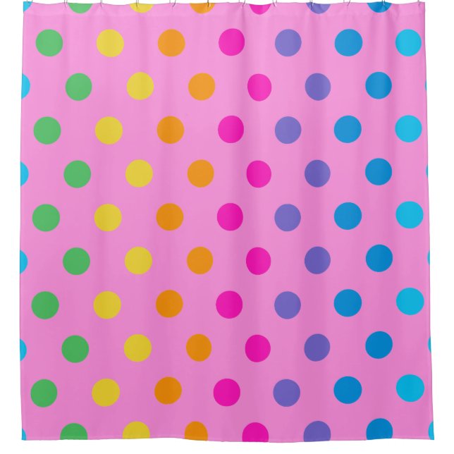 Polka-Punkte Duschvorhang (Vorderseite)