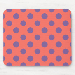 Polka-Punkte für Violette und lebende Korallen Mousepad