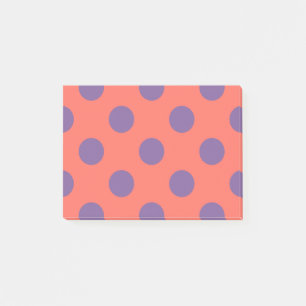 Polka-Punkte für Violette und lebende Korallen Post-it Klebezettel