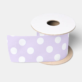 Polka-Punkte in sanftem Lavendel Satinband