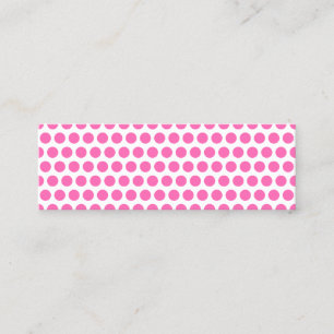 Polka-Punkte in weiß und heiß rosa Mini Visitenkarte