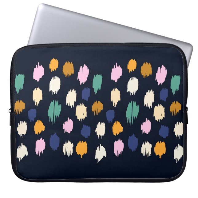 Polka-Punkte nahtloses Muster Laptopschutzhülle (Vorderseite)