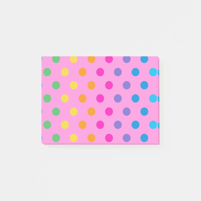 Polka-Punkte Post-it Klebezettel (Vorderseite)