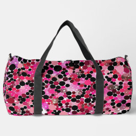 Polka-Punkte schwarz und rosa Duffle Bag