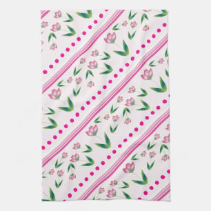 Polka-Punkte und Blume Handtuch