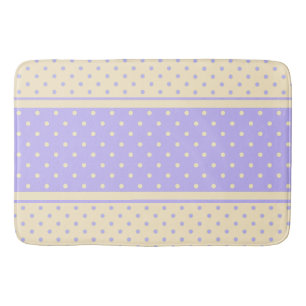 Polka-Punkte und Dots-Lavendel und Gelb  Badematte